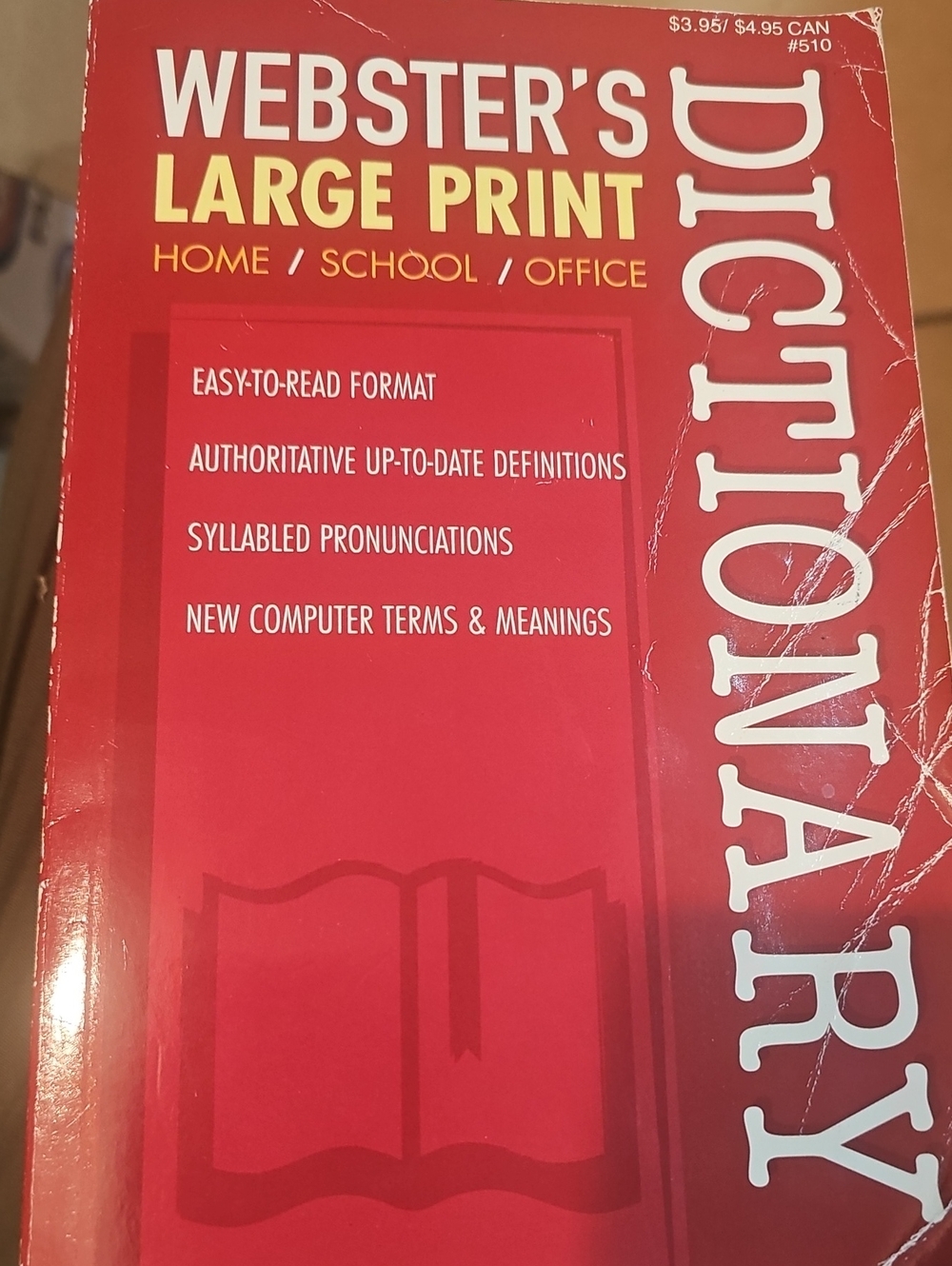 Webster's Large Print Dictionary - Red